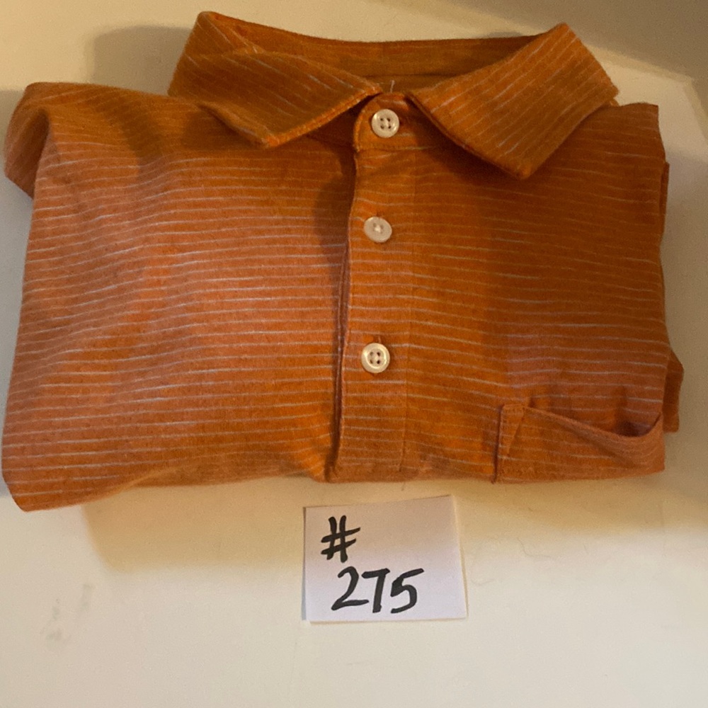 George orange striped polo. Size XL.